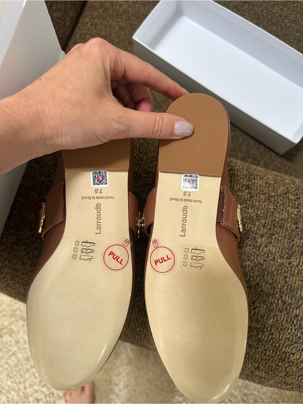 Larroude Milan Ballet Flat in Carmel, 7.5, nwt - Picture 4 of 6
